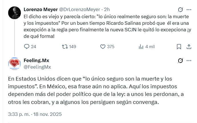 Impresión de pantalla de X