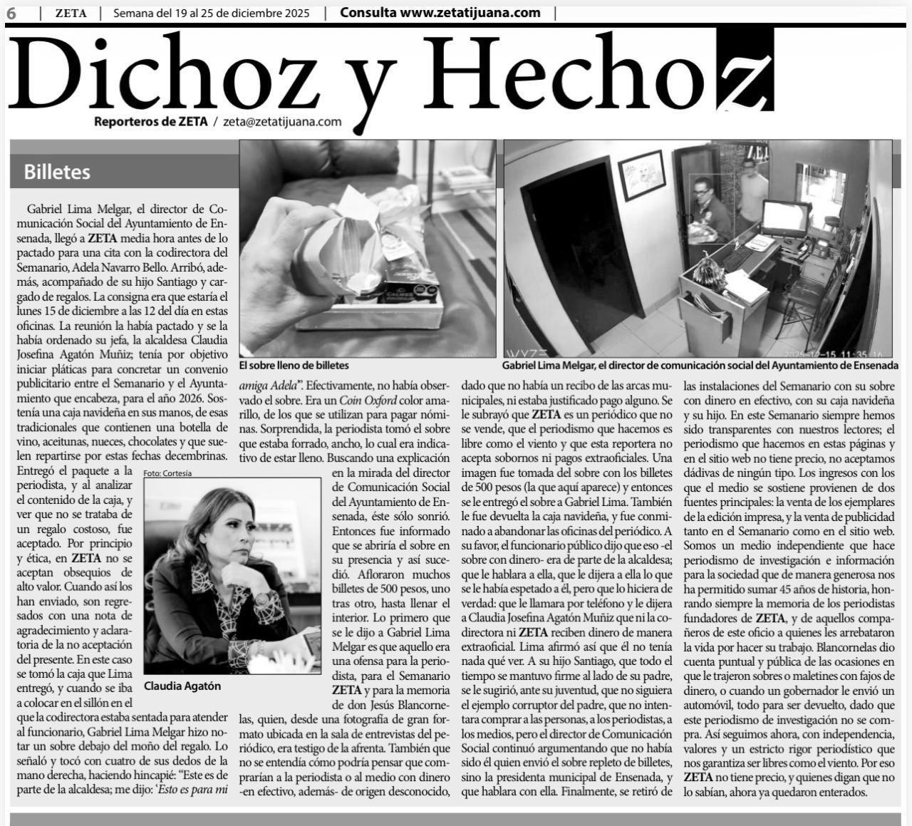 ZETA Denuncia Intento de Soborno